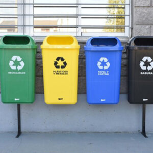 Estacion de reciclado de 3 o 4 cestos 50lts c/u