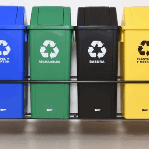 Estacion de reciclado de 3 o 4 cestos 100lts c/u